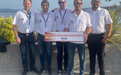 L’equip de  l’Associació Esportiva de Pesca Marítima de Sant Feliu de Guíxols, setens al XIV mundial d’Embarcació Fondejada a Montenegro